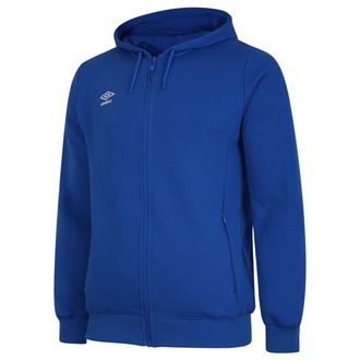 Umbro Heren Club Leisure Full Zip Hoodie (Koningsblauw/Wit)