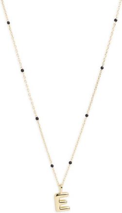 Argento Vivo Initial Pendant Necklace in Gold E at Nordstrom