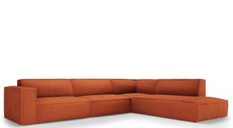 BLOOMINGLOFT 6-Sitzer Design Ecksofa Gaby Cordbezug rechts