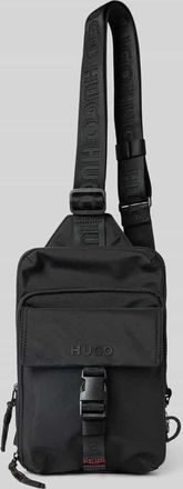 HUGO BOSS Schultertasche mit Label Print in Black, Größe 1