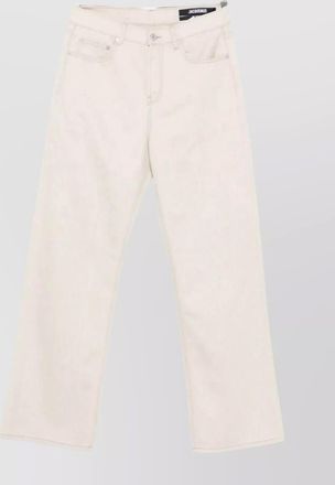 Jacquemus straight cut denim trousers pockets