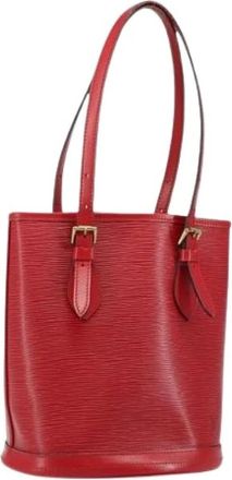 Louis Vuitton Pre-owned Bucket Bags, female, Red, Size: ONE SIZE Pre-owned Bucket Bag