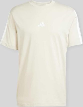 adidas Regular Fit T-Shirt aus reiner Baumwolle in Sand, Gr&ouml;&szlig;e XXL
