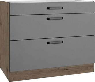 Wiho Küchen Unterschrank »Elba, mit zwei Auszügen« in den Breiten 90 und 100 cm