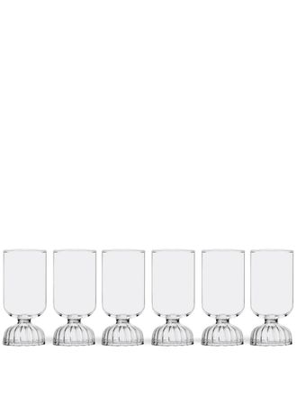 Ichendorf Tutu faceted shot glasses (set of six) - unisex - glass - One Size - White