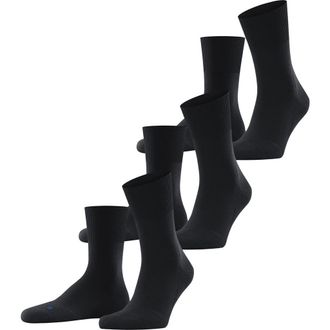 Falke Run Cotton Socks 3-Pack in Black at Nordstrom, Size Medium