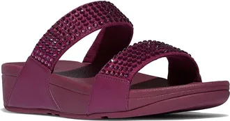 FitFlop Lulu Maxi Crystal Covered Slide Sandal in Ruby at Nordstrom Rack, Size 10