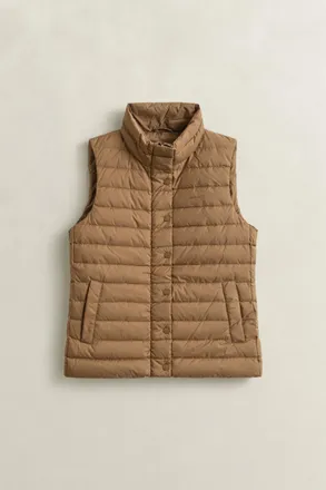 GANT Women Light Down Vest (XXL) WARM KHAKI