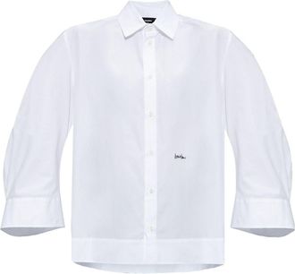 Dsquared2 logo-detail oversize shirt - women - Cotton - 40 - White