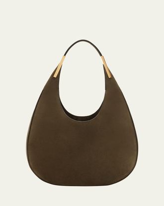 Savette Florence Small Suede Hobo Bag