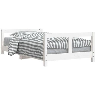 vidaXL Kids Bed Frame White 80x160 cm Solid Wood Pine Vidaxl