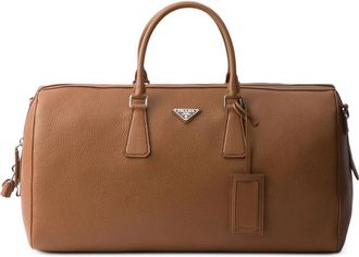 Prada Textured Leather Duffle Bag