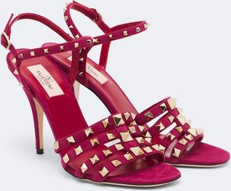 Valentino Garavani Sandalias Rockstud de ante
