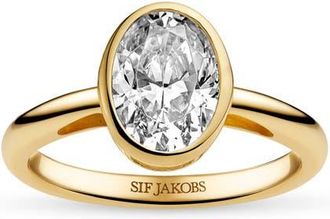 Sif Jakobs Jewellery Ring Sardinien Ovale Grande in 18K Gold Plated at Nordstrom, Size 7.5