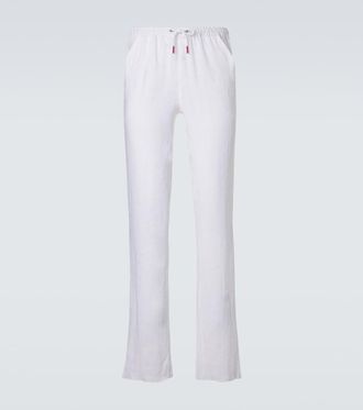 Kiton Linen slim pants
