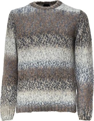 Dondup Truien & Vesten, Heren, Veelkleurig, M, Leer, Trui met ronde hals