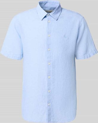 Casual Friday Casual Friday Slim Fit Freizeithemd aus Leinen-Baumwoll-Mix Modell AKSEL in Hellblau, Gr&ouml;&szlig;e XXL