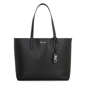 Michael Kors Shopping Bags, female, Black, ONE SIZE, Eliza Leather Tote