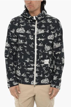 Woolrich Giacca a Vento in Nylon a Fantasia con Cappuccio size 3xl