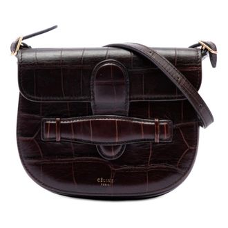 Celine Pre-owned Celine Mini Embossed Calfskin Symmetrical Crossbody Ladies P26AHNZPTR3AZEI0