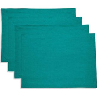 Solino Home Linen Placemats - Fete, 14 x 19 in Teal at Nordstrom, Size Medium