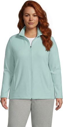 Lands End Anyweather Fleece Full Zip Jacket in Light Seagrass at Nordstrom, Size 3X