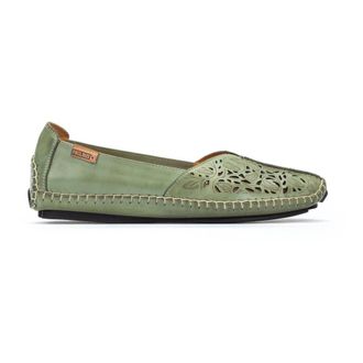 Pikolinos Geperforeerde groene instapper voor dames - Dames - Ballerinas - Groen - 35 EU - Su&egrave;de - Schoenen