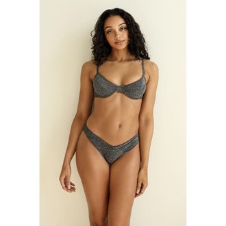 Dippin' Daisy's Swimwear West Coast Underwire Bikini Top in Sparkle Black at Nordstrom, Size X-Small