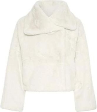 Inwear Faux Fur & Shearling Jackets, female, Beige, Size: 2XL Short Coat Jacket