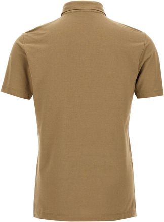 Zanone Ice Cotton Polo Shirt - tan