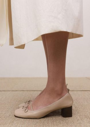 Mango Ballerine tacco blocco beige - Donna - 36 - MANGO