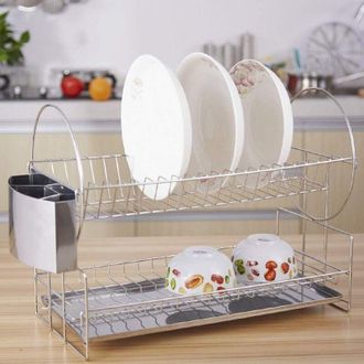 OEM Escurridor De Platos De Dos Niveles Crezuo De Acero Inoxidable 304 Para Fregadero De Cocina