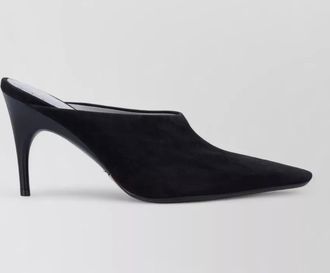 Balenciaga suede pointed-toe stiletto mules