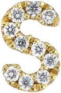 Bony Levy Icon Diamond Initial Single Stud Earring in 18K Yellow Gold - S at Nordstrom