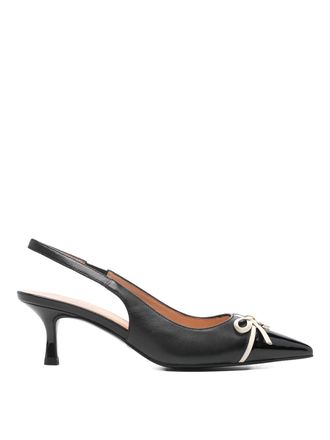 Love Moschino Black Slingbacks With Bow