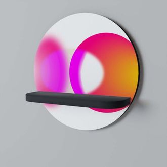 OEM Sinfon&iacute;a De Colores Estante Redondo Negro