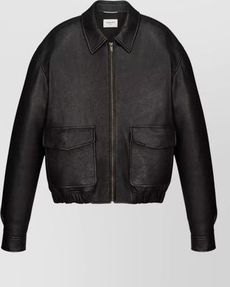 Saint Laurent leather short jacket