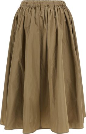 Max Mara Womens Bicolor Polyester Midi Skirt