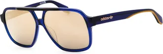 adidas OR0066 91G Matte Blue/Brown Mirror