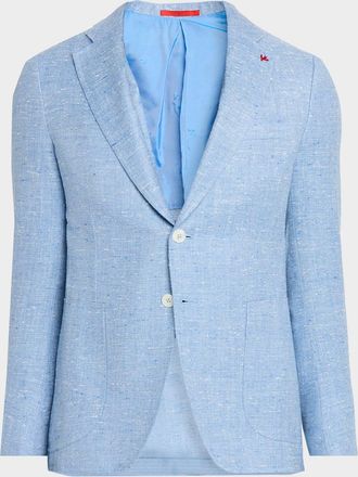 Isaia Men & apos;s Summer Donegal Single-Breasted Sport Coat