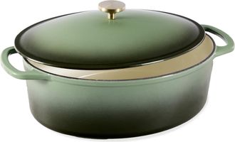 Best Choice Products Oval 7.5 Quart Cast-Iron Dutch Oven, Heavy-Duty w/ Enamel, Side Handles