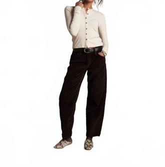 perfectwhitetee Maureen Rib Cardigan In Sugar