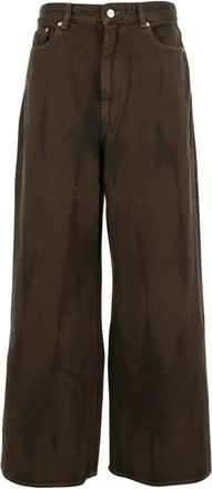 Ganni Bruine Baggy Denim Jeans - Dames - Loose Fit Jeans - Bruin - W28 - Denim - Jeans