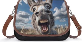 Generic Funny Donkey Fashion Womens Crossbody Bags Novelty Handbag Shoulder Bag Purse
