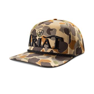 Ariat Mens 3D Embroidered Camo Cap in Tan, Size OS, by Ariat