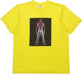 SUPREME SS20 Week 1 Tupac Hologram Tee Virtual Characters Short Sleeve Unisex Yellow SUP-SS20-270