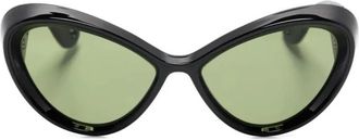 Jean Paul Gaultier Kattenoog Zonnebril Parijse Stijl - Heren - Zonnebrillen - Zwart - ONE Size - Accessoires