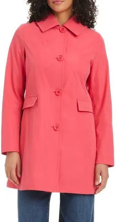 Kate Spade New York water resistant hooded a-line trench coat in Ravishing Rose at Nordstrom Rack, Size X-Large