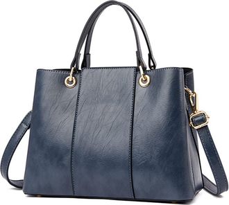 Generic Large Purses and Handbags for Women Top Handle Satchel Crossbody Bag Fashion Ladies Shoulder Bag Tote Purses (Blue)