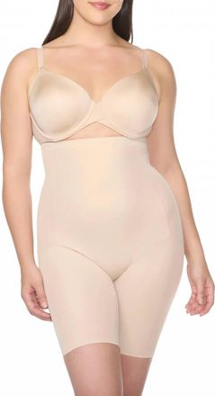 Naomi & Nicole Unbelievable Comfort High-Waist Thigh Slimmer In Beige